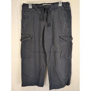 Vintage Polo Jeans Company black ripstop cargo Capri Size 8 Gorpcore Outdoors